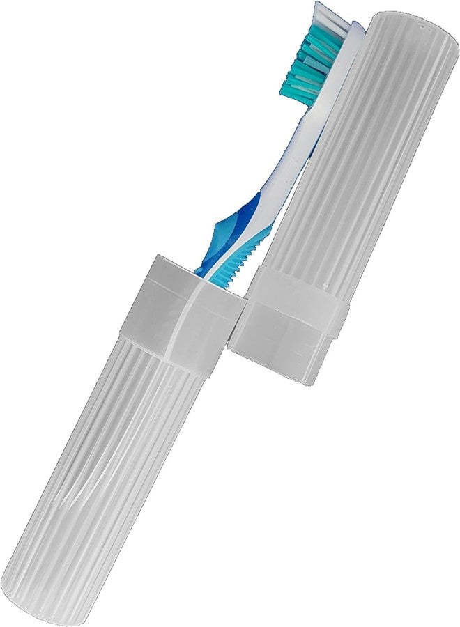 American Comb طقم أغطية فرشاة أسنان وعلبة صابون من أمريكان كومب وايت - ألوان متناسقة - غطاء لفرشاة الأسنان، وعلبة صابون للسفر، وحامل علبة صابون للسفر - طقم بلاستيكي محمول مع غطاء - Image 4