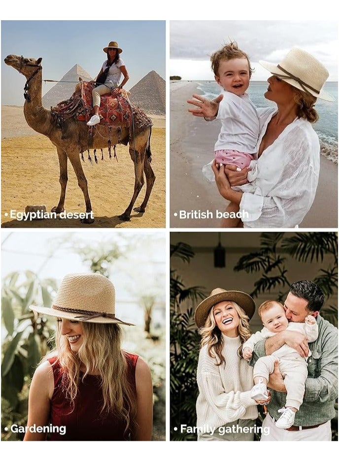 Goolsky Sun Hats for Women Summer Wide Brim UV UPF 50+ Panama Foldable Packable Straw Beach Hat - Image 5