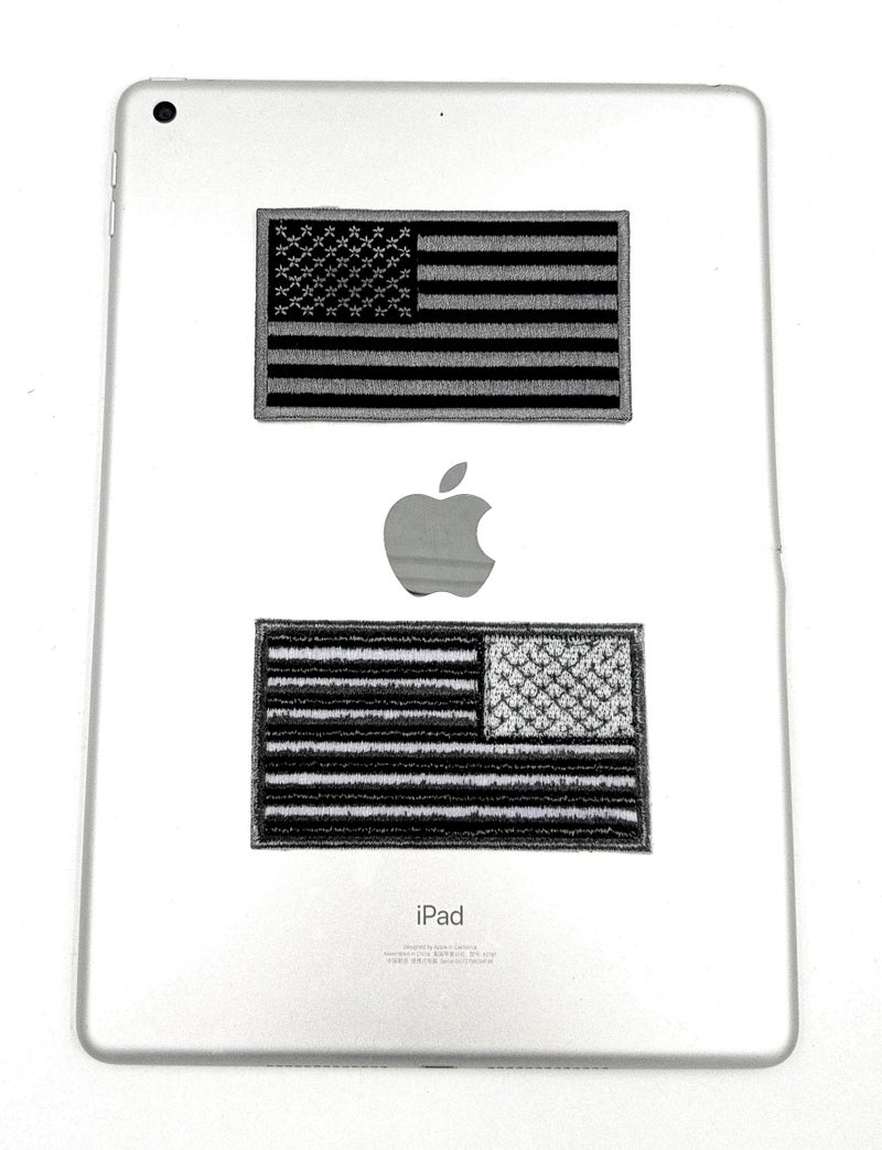 Aeisage Flag Patch Black and White Iron on American Flag Patch Premium Embroidered National Flag Patches for Patriotic Theme Uniforms T-Shirts - Image 3