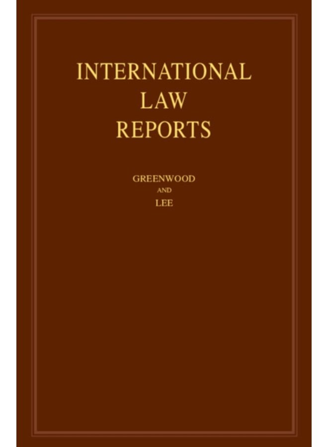 International Law Reports Volume 191 - Hardback
