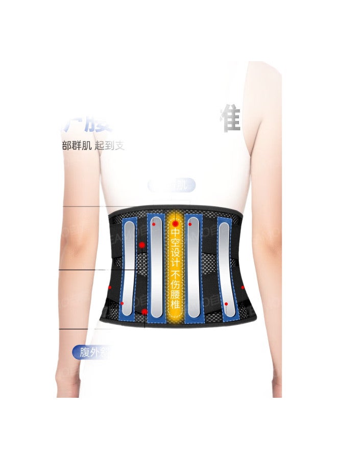 ZEAMO Medical Back Support Belt For Lumbar Disc Herniation, Lumbar Muscle Strain, Steel Plate Lumbar Support, Breathable Sports Post-Surgery Waist Brace, Size M - Image 2