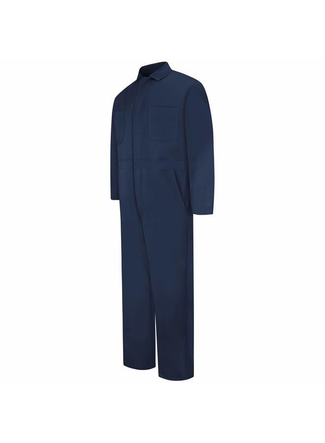 Red Kap Men's Snap-Front Cotton Coverall, Navy, 58 - Image 1