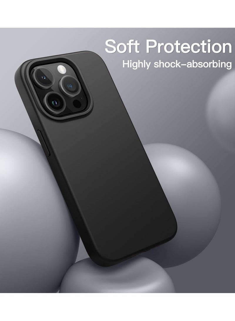 جومو ستور جراب سيليكون سائل لهاتف آيفون 15 برو ماكس (6.7 إنش) – ناعم الملمس، مقاوم للصدمات والخدوش – غطاء حماية كامل مع بطانة داخلية من الألياف الدقيقة – تصميم نحيف وأنيق - Image 2