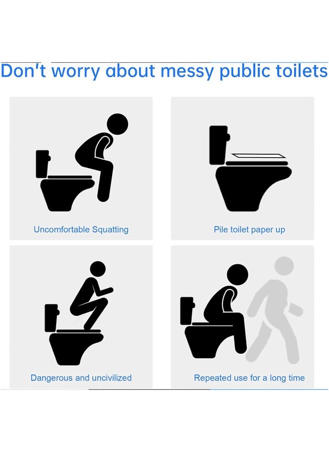 10 Pack Disposable Toilet Seat Covers for Travel Toilet Seat Mat Portable Disposable Toilet Seat Covers for Outing Hotel Hospital Public Toilet (Individual Package) - Image 5