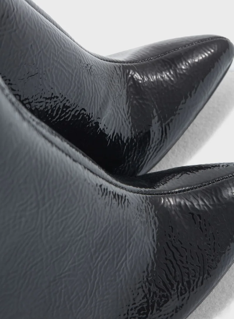 DOROTHY PERKINS Textured Faux Leather Ankle Boot