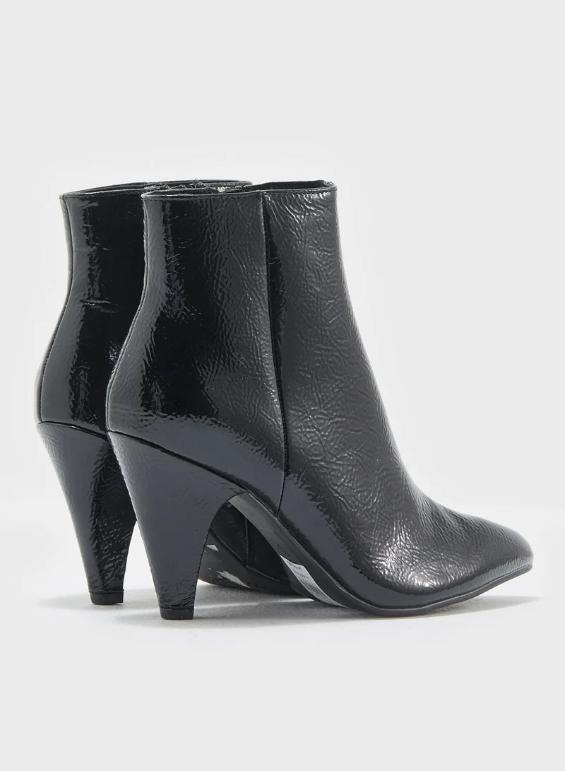 DOROTHY PERKINS Textured Faux Leather Ankle Boot