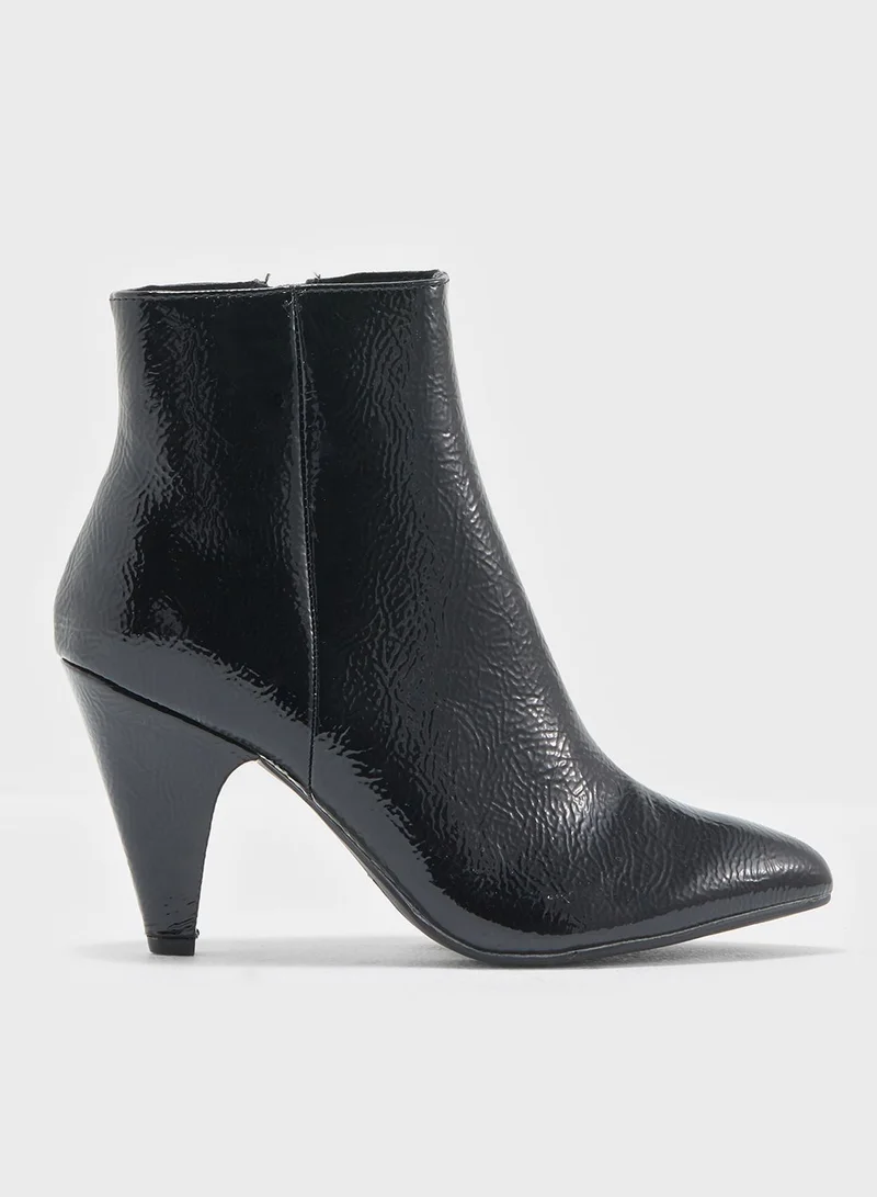 DOROTHY PERKINS Textured Faux Leather Ankle Boot