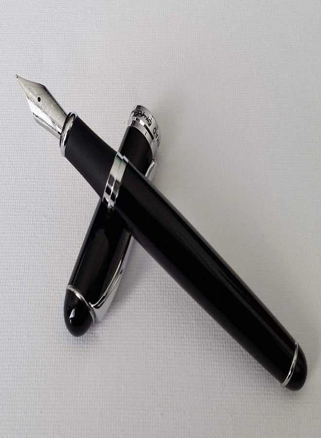 KANABEE Fountain Pen Black Shine Plain Design 0.7mm Nib 18KGP Fountain Pen - Image 2