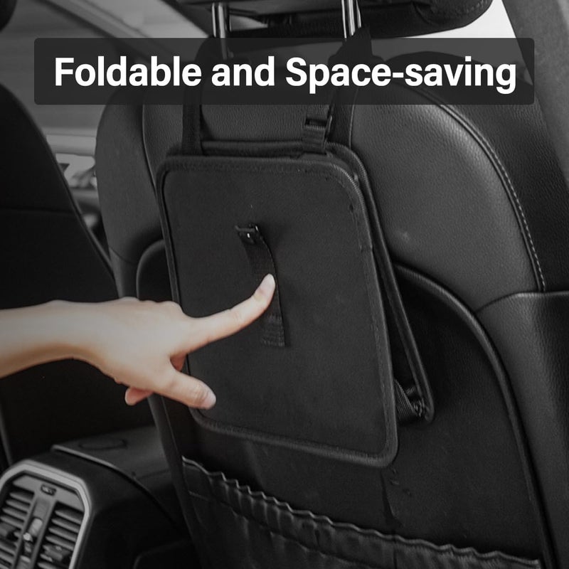 ECVV Car Trash Can, Automotive Trash Bin, Leak-Proof Back Seat Garbage Bag, Oxford Cloth Vehicle Container, Foldable Hanging Auto Organizer-Black - Image 5