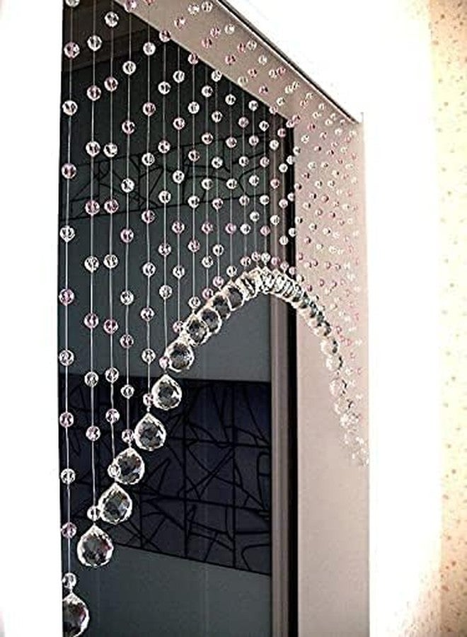 Vikas Light||10 Strings Acrylic Crystal String Bead Hanging Curtain with Transparent Glass Drops, Decorative Luxury Ready to Hang Home Décor for Parties and Festivals Events - 3 ft | Blackout - Image 2