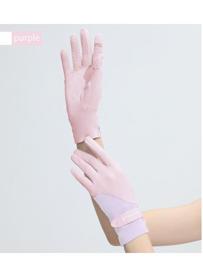 UPF 50+ Women's Summer Sun Gloves | Silk-Lined Breathable Driving Gloves with UV Protection – Lightweight & Elegant (Pink) - Image 1