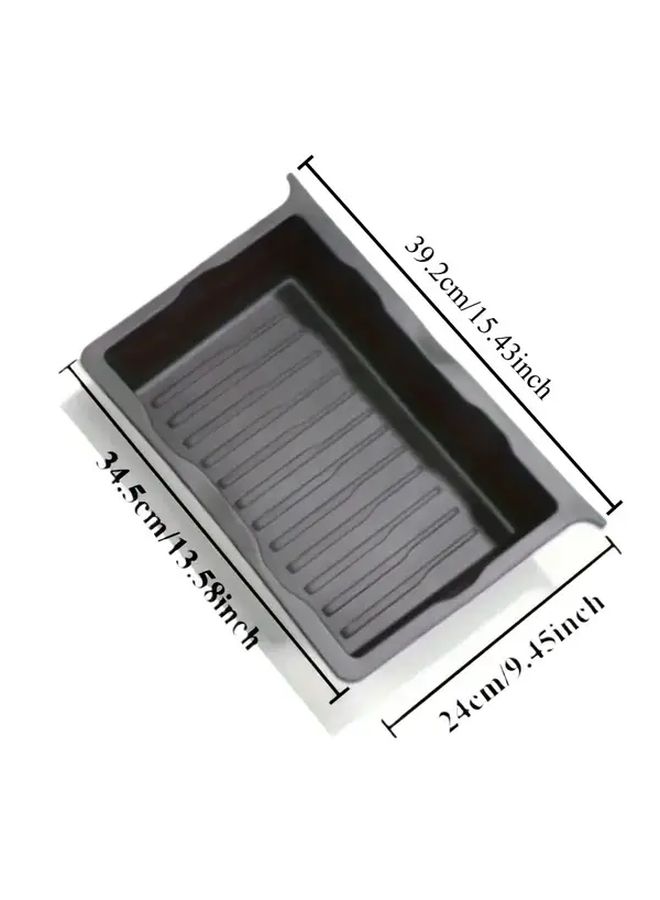 Black Car Seat Organizer Hidden Tray Storage Box Space Saving Rear Seat Storage Container Vehicle Interior Organizer Under Seat Accessory - Image 3