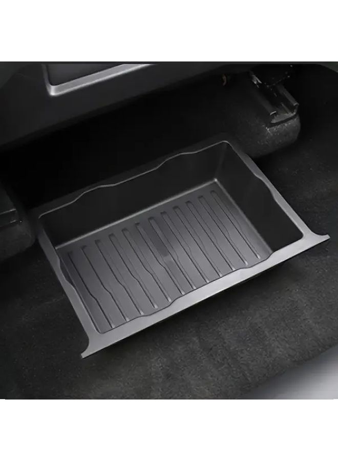 Black Car Seat Organizer Hidden Tray Storage Box Space Saving Rear Seat Storage Container Vehicle Interior Organizer Under Seat Accessory - Image 2