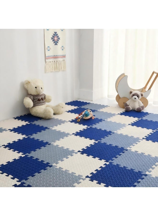 ZERIFAM Interlocking EVA Foam Mats,16 Tiles Extra Thick Soft Interlocking Foam Floor Tiles for Toddler Kids,Floor Soft Non-Toxic Baby Play mats for Gym, Nursery, Playroom - Image 1