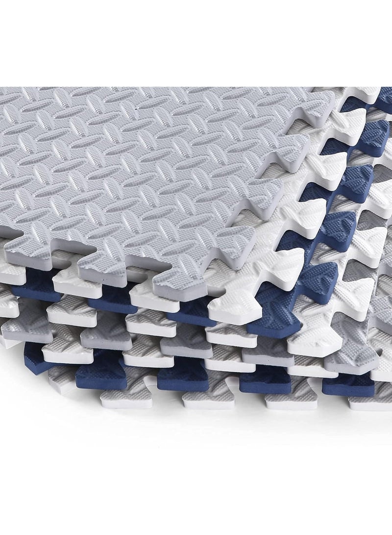 ZERIFAM Interlocking EVA Foam Mats,16 Tiles Extra Thick Soft Interlocking Foam Floor Tiles for Toddler Kids,Floor Soft Non-Toxic Baby Play mats for Gym, Nursery, Playroom - Image 2