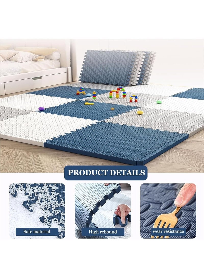 ZERIFAM Interlocking EVA Foam Mats,16 Tiles Extra Thick Soft Interlocking Foam Floor Tiles for Toddler Kids,Floor Soft Non-Toxic Baby Play mats for Gym, Nursery, Playroom - Image 5