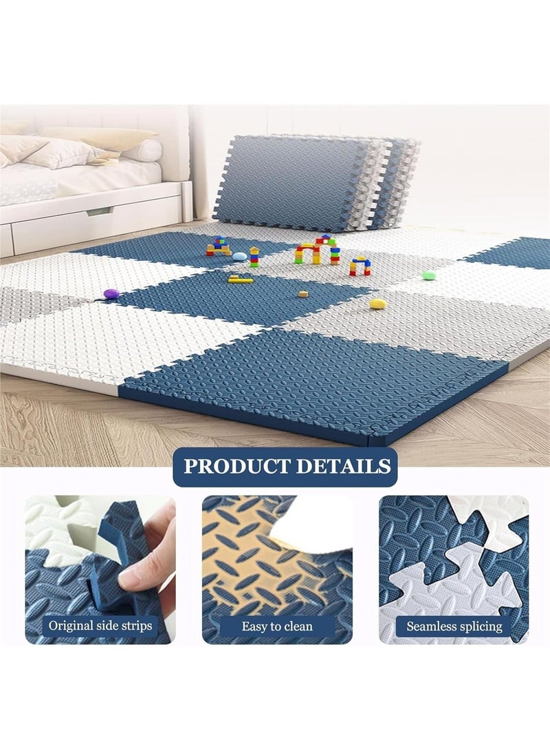 ZERIFAM Interlocking EVA Foam Mats,16 Tiles Extra Thick Soft Interlocking Foam Floor Tiles for Toddler Kids,Floor Soft Non-Toxic Baby Play mats for Gym, Nursery, Playroom - Image 3