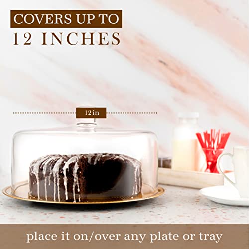 Galashield Glass Cake Dome, Cake Cover Lid for Freshness and Display | 12" Diameter - Image 5