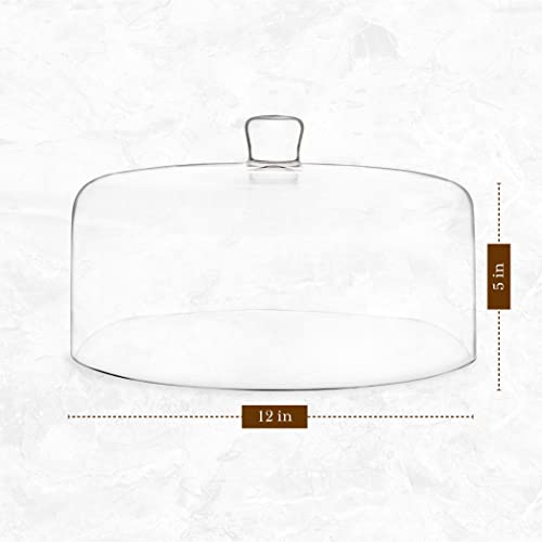 Galashield Glass Cake Dome, Cake Cover Lid for Freshness and Display | 12" Diameter - Image 4