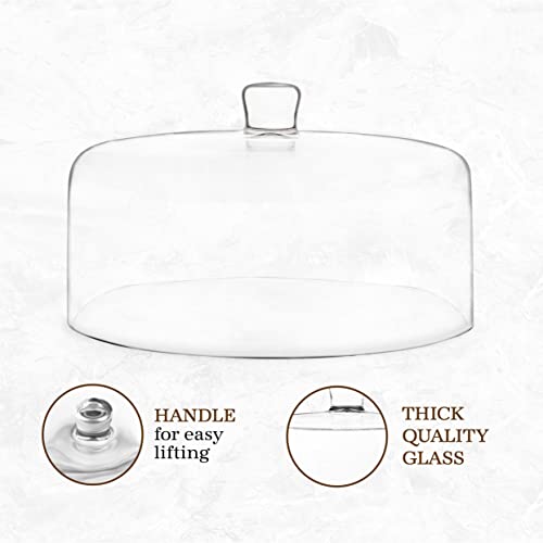 Galashield Glass Cake Dome, Cake Cover Lid for Freshness and Display | 12" Diameter - Image 3