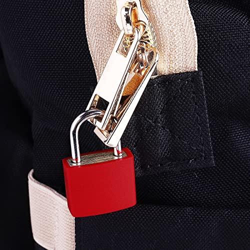 Nrevichng 8Pcs Small Locks with Keys, Multicolor Luggage Padlocks ABS Plastic Covered Copper Keyed Padlock Lock for Locker with Key - Suitable for Suitcase, Backpack, Jewelry Box - Image 2