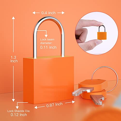 Nrevichng 8Pcs Small Locks with Keys, Multicolor Luggage Padlocks ABS Plastic Covered Copper Keyed Padlock Lock for Locker with Key - Suitable for Suitcase, Backpack, Jewelry Box - Image 4