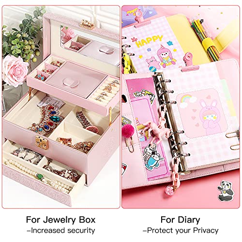 Nrevichng 8Pcs Small Locks with Keys, Multicolor Luggage Padlocks ABS Plastic Covered Copper Keyed Padlock Lock for Locker with Key - Suitable for Suitcase, Backpack, Jewelry Box - Image 5