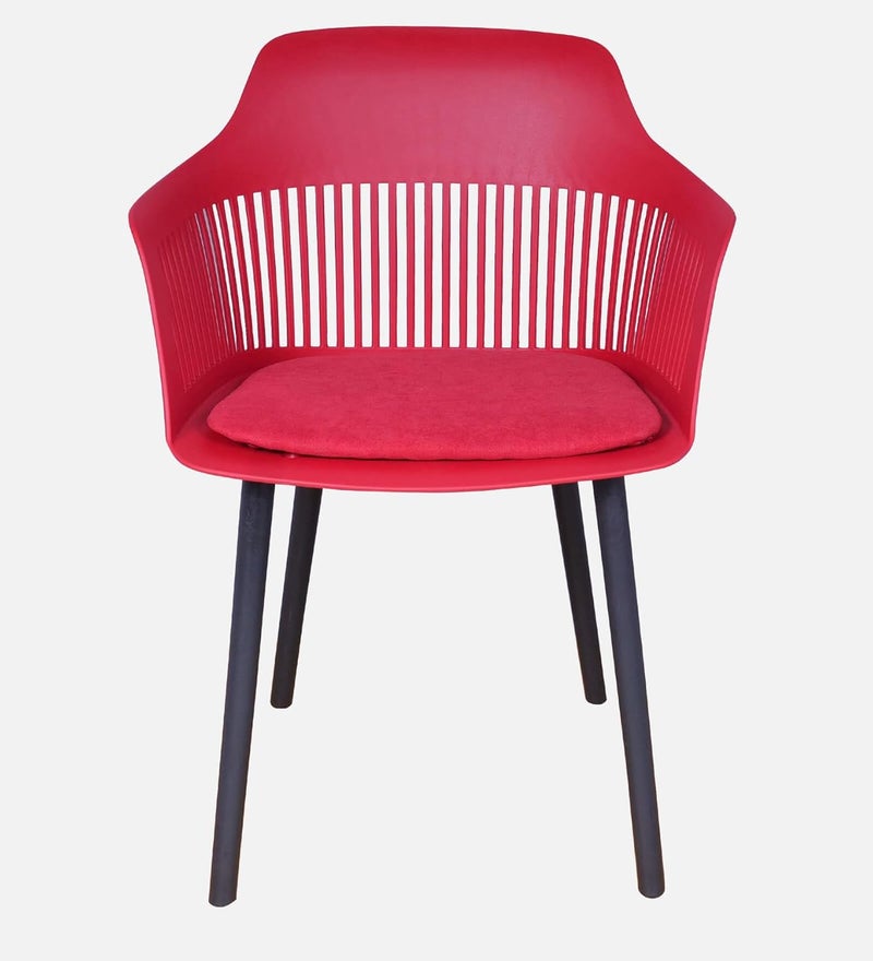 Creative Stylish Modern Furniture Plastic Chairs for Cafeteria SeatingDining ChairCafe ChairKitchenRestaurantsHotels Red Pack of 1 - Image 4