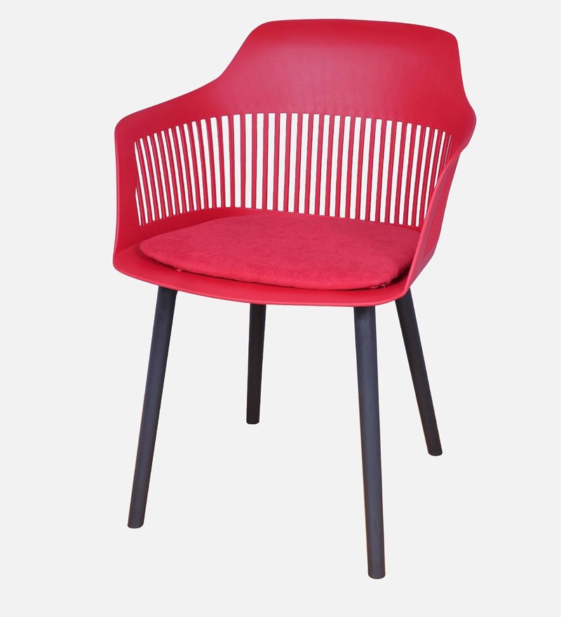Creative Stylish Modern Furniture Plastic Chairs for Cafeteria SeatingDining ChairCafe ChairKitchenRestaurantsHotels Red Pack of 1 - Image 3