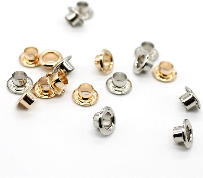 Raydodo 200 Sets Reinforced Grommet Kit, 3/16 Inch Metal Brass Eyelet Kit with 3 Pieces Grommet Tool Boot Eyelet Repair Kit and Grommets for Fabric, Tarps, Leather, Belt with Storage Box - Image 4