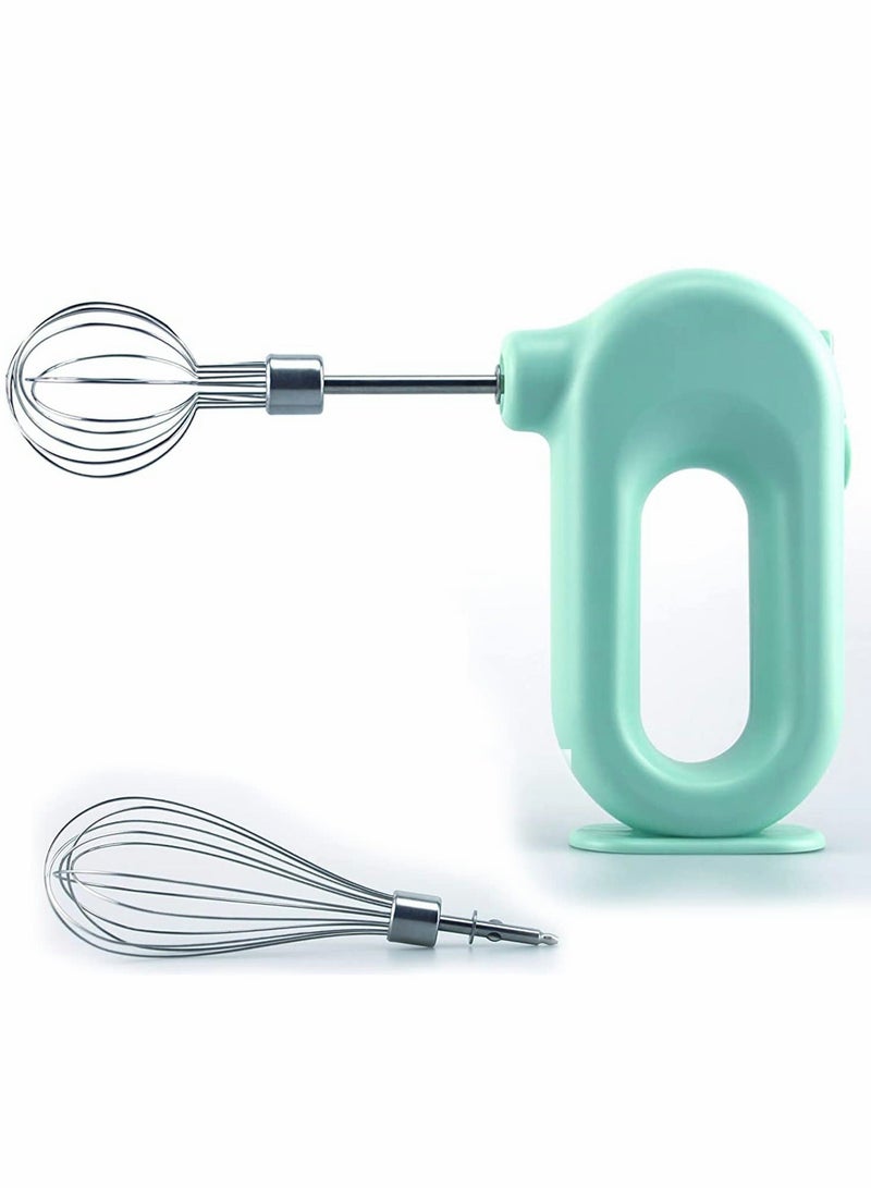 Electric Mixer,Compact Cordless Egg Beater USB Rechargable with 2 Detachable Stir Whisks 4 Speed Modes  - Image 1
