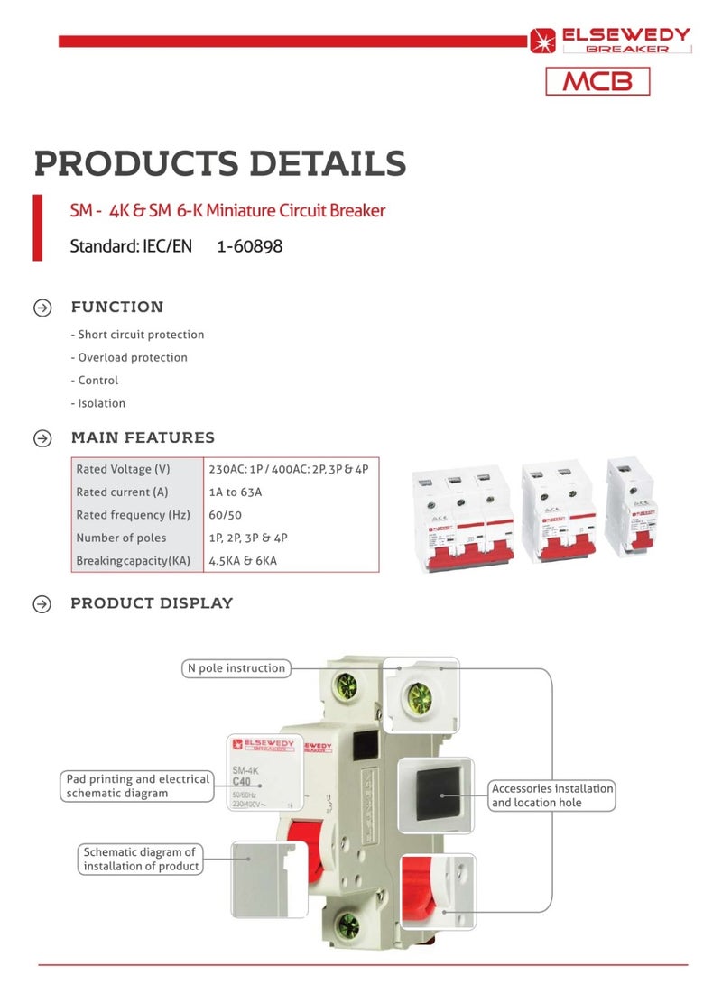 ELSEWEDY Miniature Circuit Breaker (1 Piece) - Image 2