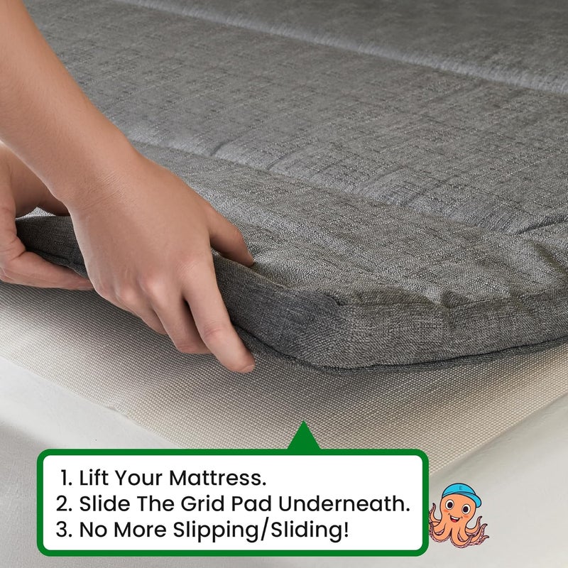 ECOHomes Non Slip Mattress Gripper Pad Stop Mattress, Keep Topper from Sliding - Anti Slip Grip Pads Holder Stop Couch Cushion, Sofa Cushions, Patio & Furniture to Prevent Sliding (Full/Full XL) - Image 5