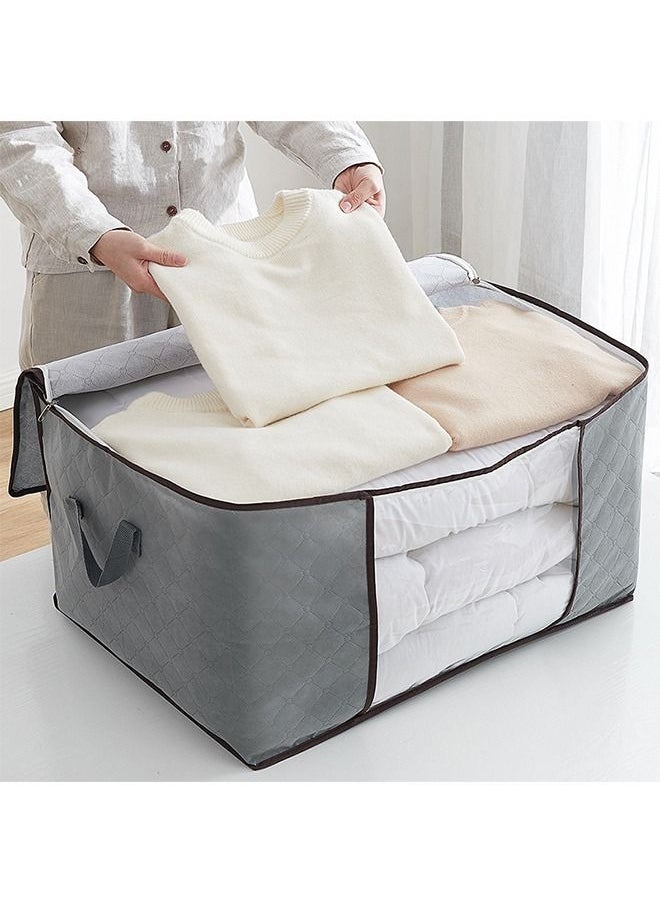 4 Pcs Large Capacity Storage Bag Organizer with Reinforced Handles and Clear Windows