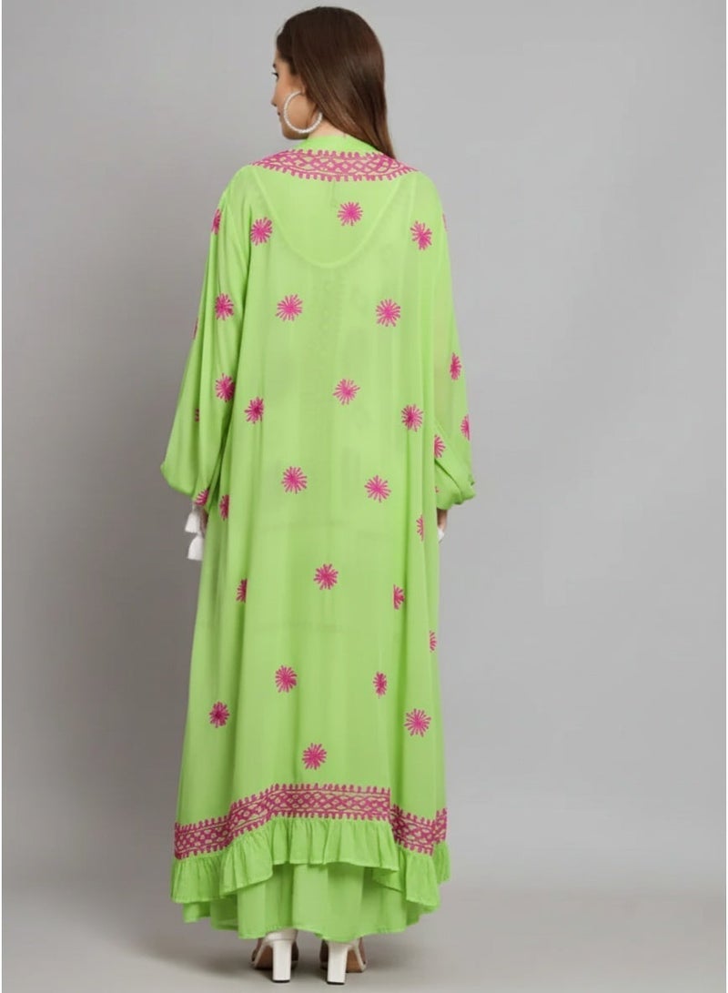 الايا كفتان مودال مطرز يدويًا بشيكانكاري - Image 3