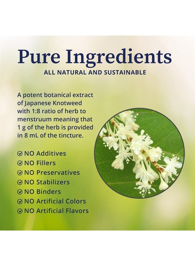 BioPure Japanese Knotweed Herbal Tincture – Potent Botanical Extract Rich in Polyphenols Including Resveratrol to Support Liver & Immune Function, Cellular Health, and Microbiome Balance – 2 fl oz - Image 3