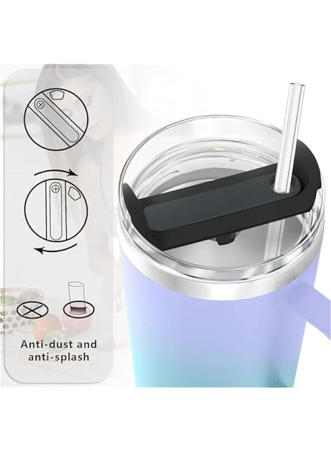 TRASSLE 4 Pcs Stanley Tumbler Lid Replacement, 40 OZ Tumbler Lid Compatible for Stanley, Spill Proof Splash Resistant Tumbler Covers Fit for Stanley Tumbler and More Coffee Mugs  - Image 3
