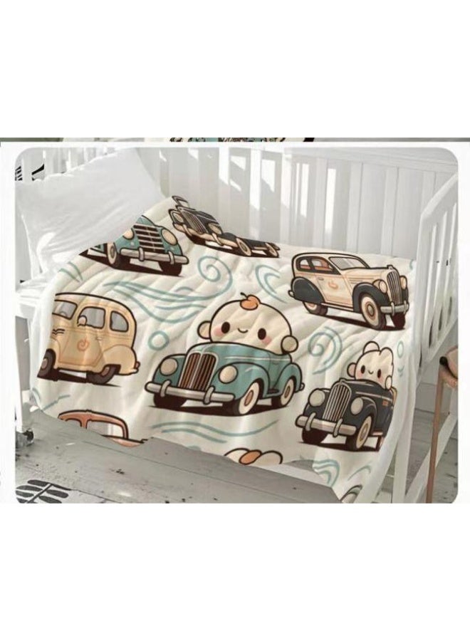 عام بطانية رقيقة من الفانيلا الكرتونية للأطفال والرضع (دافئة ومريحة، ومناسبة للنوم والألعاب) 70 سم * 100 سم - Image 2