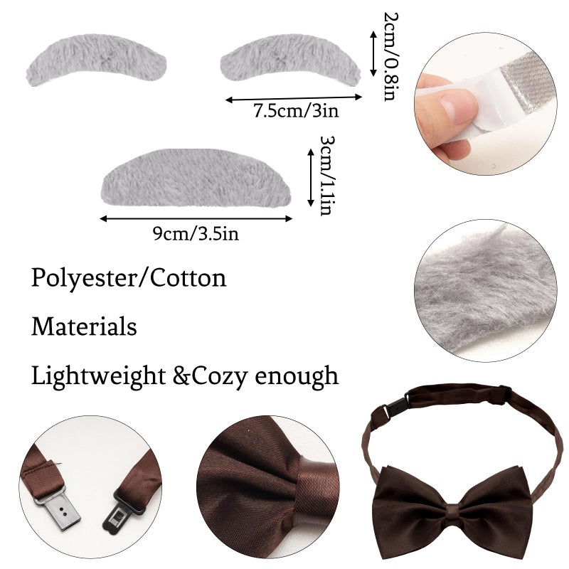 Gvhntk 1920s Mens Gangsters Costume Set Old Man Costume Accessories Grandpa Fancy Kit Newsboy Hat - Image 5