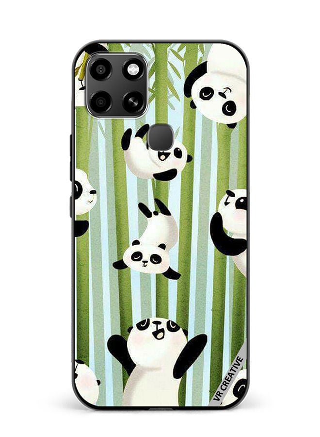 VR CREATIVE Protective Case Cover For Infinix Smart 6 Bamboo Panda Design Multicolour - Image 1