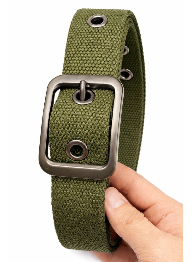 Men's high-quality canvas belt with a durable metal buckle – a practical casual belt for everyday use and work - Image 1