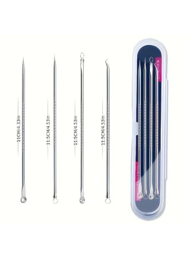 4Pc Stainless Steel Extractor Blackhead Remover - Image 2