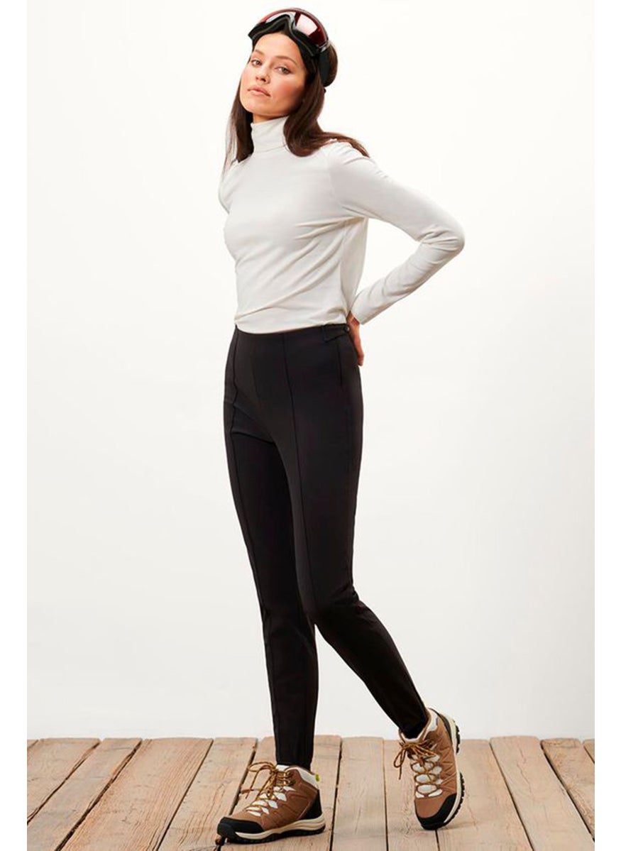 Tchibo - Women Tight Fit Solid Soft Shell Ski Pants, Black - Image 1
