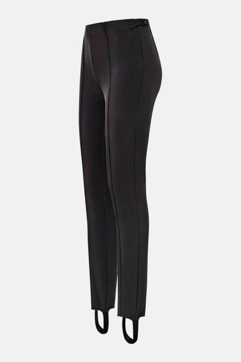 Tchibo Women Tight Fit Solid Soft Shell Ski Pants, Black  - Image 2