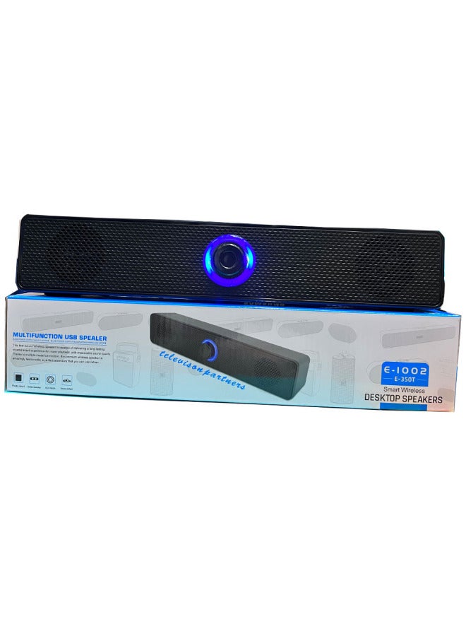 نيوترل مكبر صوت بلوتوث سلكي طويل للمكتب المنزلي، سماعة سطح مكتب مزدوجة مع مضخم صوت فرعي، صوت كمبيوتر 350ts - Image 1