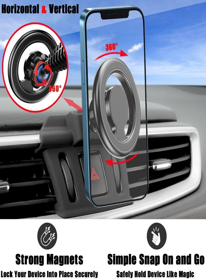 Mengfly Car Phone Holder Mount, for Nissan Rogue 2014 to 2020, Air Vent Stand, Magsafe Magnetic Navigation Bracket, for iPhone 17 16 15 14 13 12 Pro Max Plus Mini, Magsafe Case, All Smartphone - Image 4