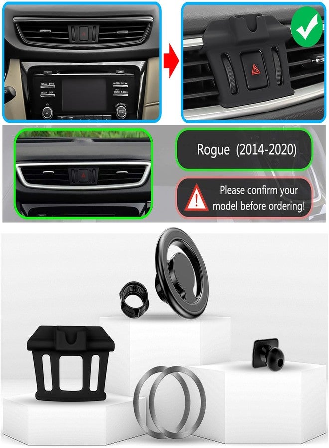 Mengfly Car Phone Holder Mount, for Nissan Rogue 2014 to 2020, Air Vent Stand, Magsafe Magnetic Navigation Bracket, for iPhone 17 16 15 14 13 12 Pro Max Plus Mini, Magsafe Case, All Smartphone - Image 3