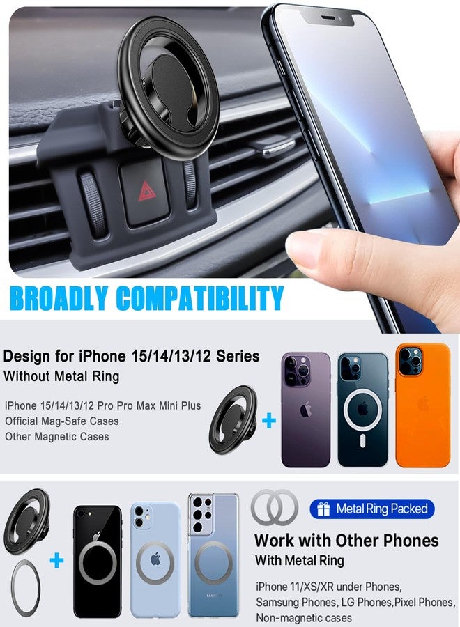 Mengfly Car Phone Holder Mount, for Nissan Rogue 2014 to 2020, Air Vent Stand, Magsafe Magnetic Navigation Bracket, for iPhone 17 16 15 14 13 12 Pro Max Plus Mini, Magsafe Case, All Smartphone - Image 2