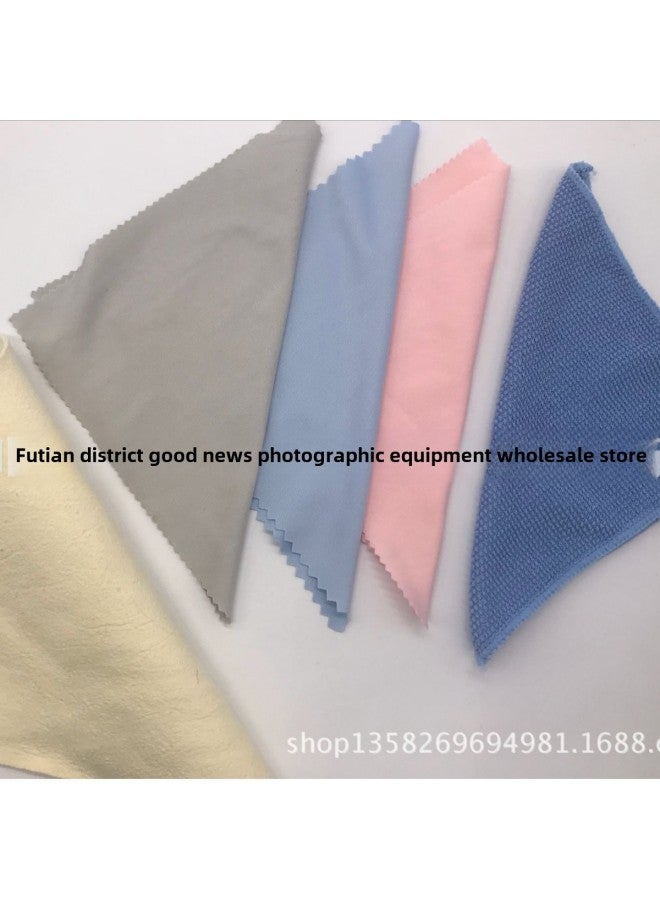 Camera Lens Cleaning Cloth Fine Fiber Cotton Eye Cloth Printed Wiping Cloth Mirror Wiping Cloth Four Colors-Color:Suede Cloth  - Image 3
