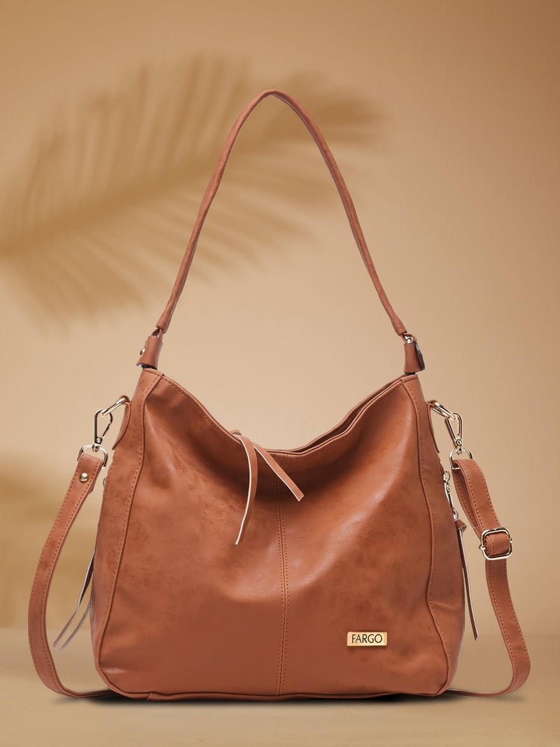 Fargo Stylish Girls Handbags For Women (Tan) - Image 4